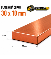 Platbanda cupru 30 x 10 mm – lungime 4 metri – EN Cu-ETP Platbanda cupru 30 x 10 mm – lungime 4 metri – EN Cu-ETP